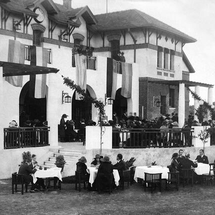 Historic photograph of the Buenos Aires Lawn Tennis Club clubhouse